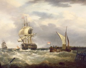 Holland emigráns hajó ledobja a pilótát, és hátrafelé elhagyja hazáját